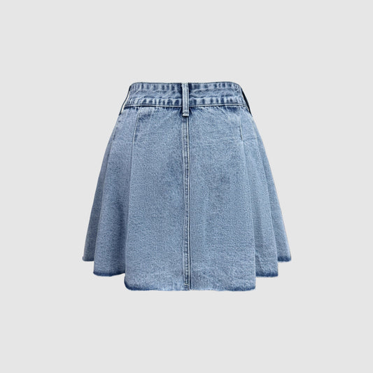 Womenβs Slimming Wide-Leg Denim Skirt β Trendy 2025 Casual Bottoms