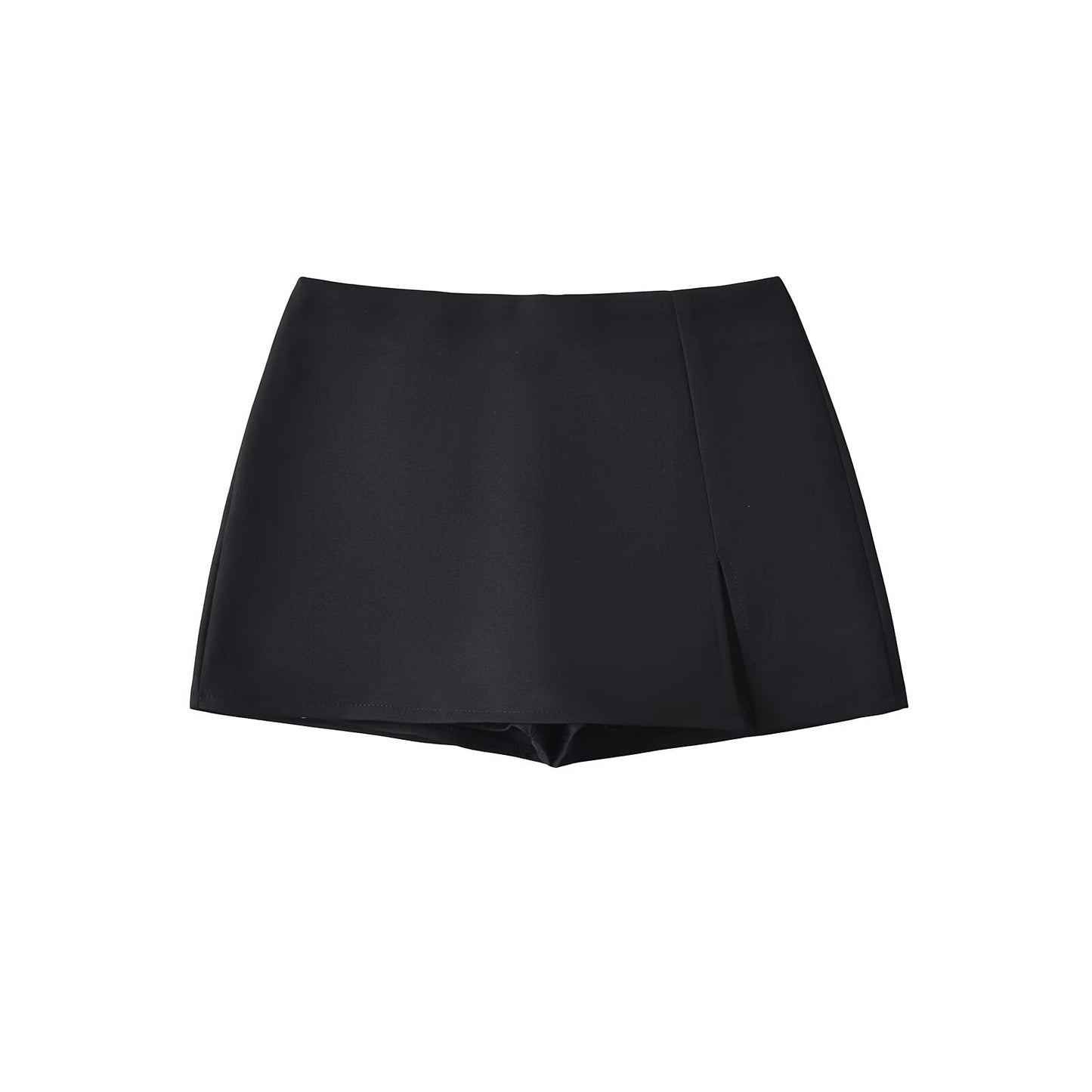 Women’s High-Waisted A-Line Skirt with Stylish Front Slit – Figure Flattering