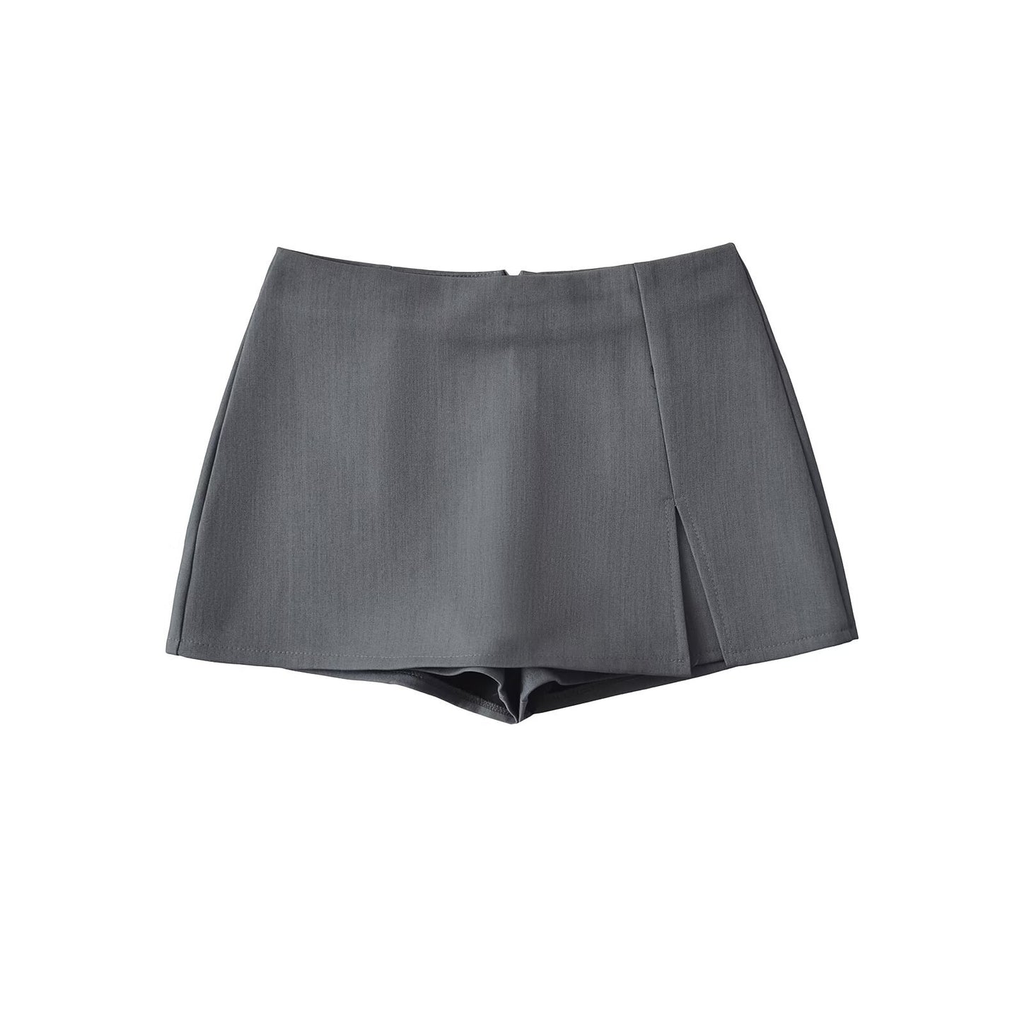 Women’s High-Waisted A-Line Skirt with Stylish Front Slit – Figure Flattering